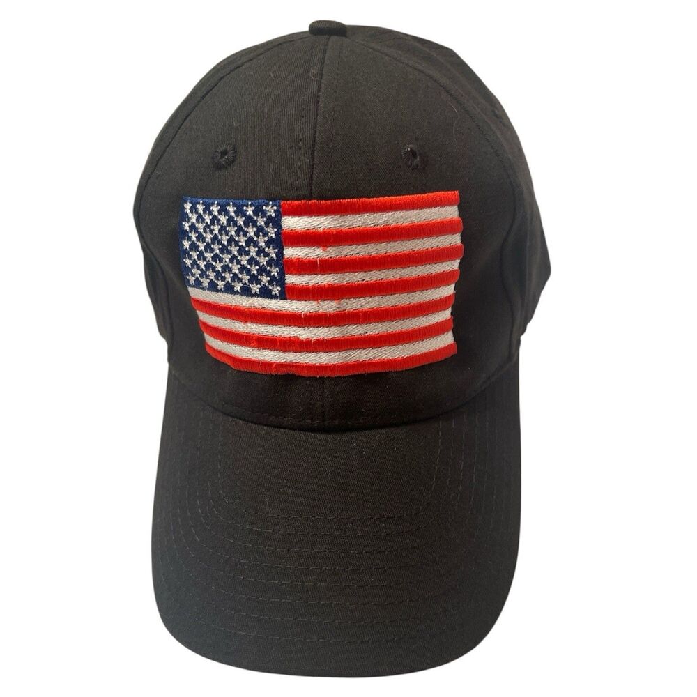 USA Flag Baseball Hat Adjustable One Size Patriotic Streetwear Standout Cap
